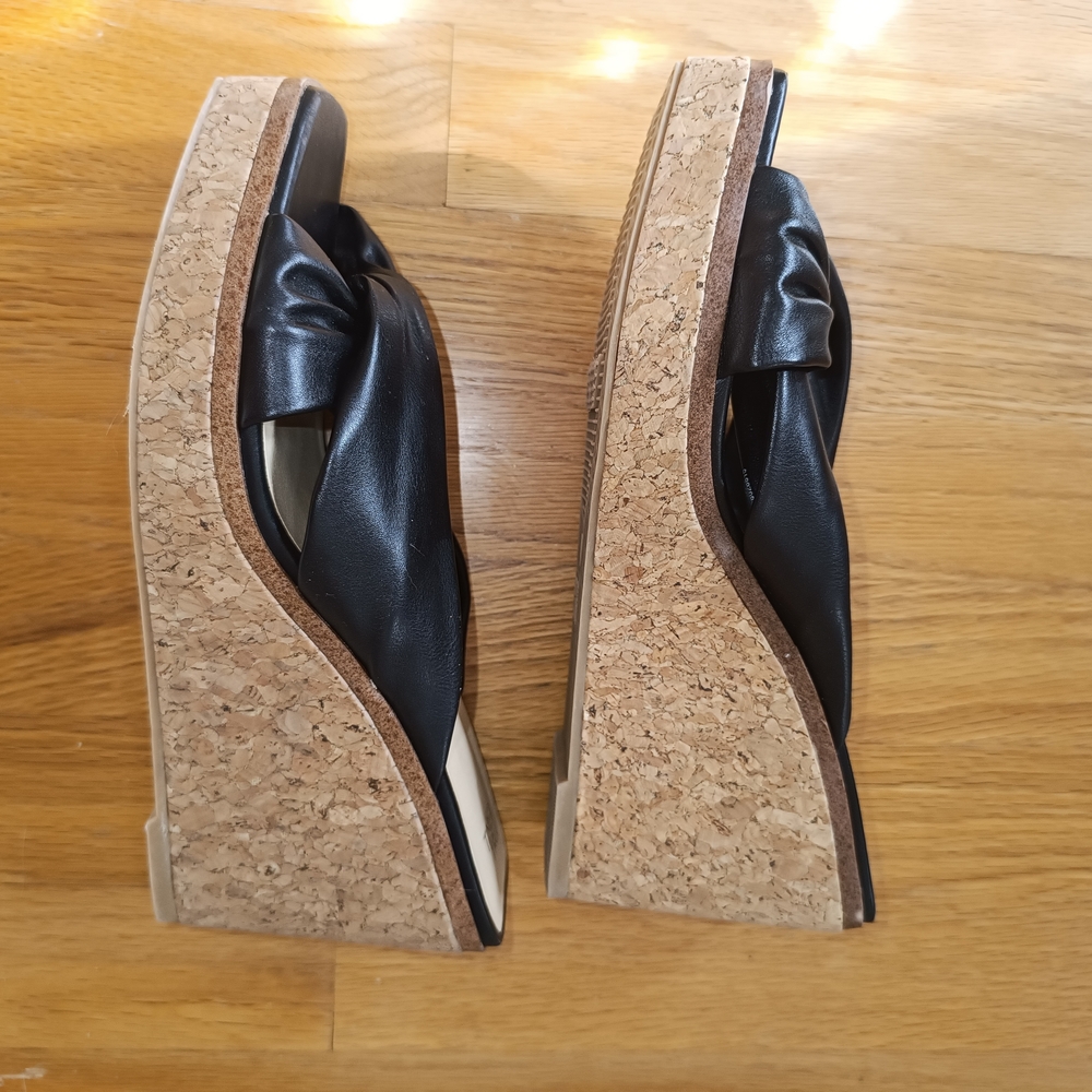 NEW Black Wedge Sandals - Picture 5 of 7